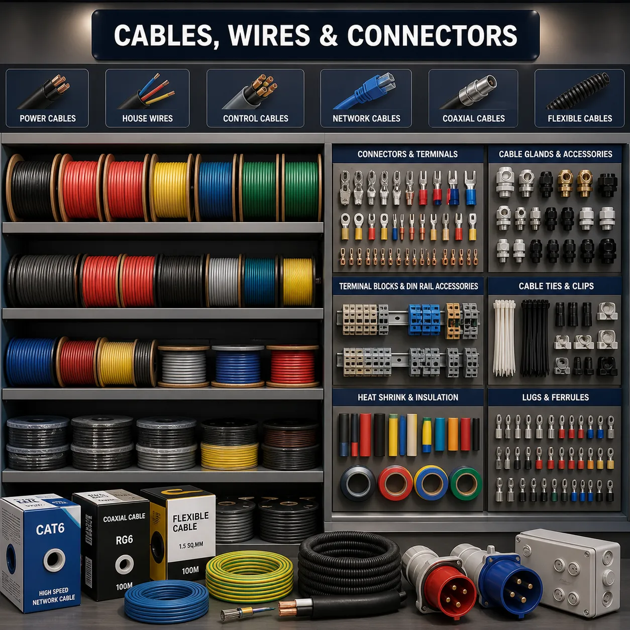 Cables, Wires & Connectors