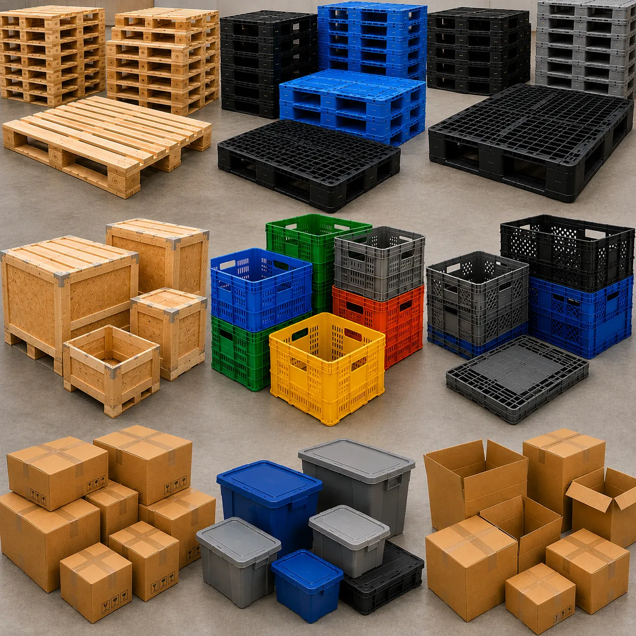 Pallets, Crates & Boxes