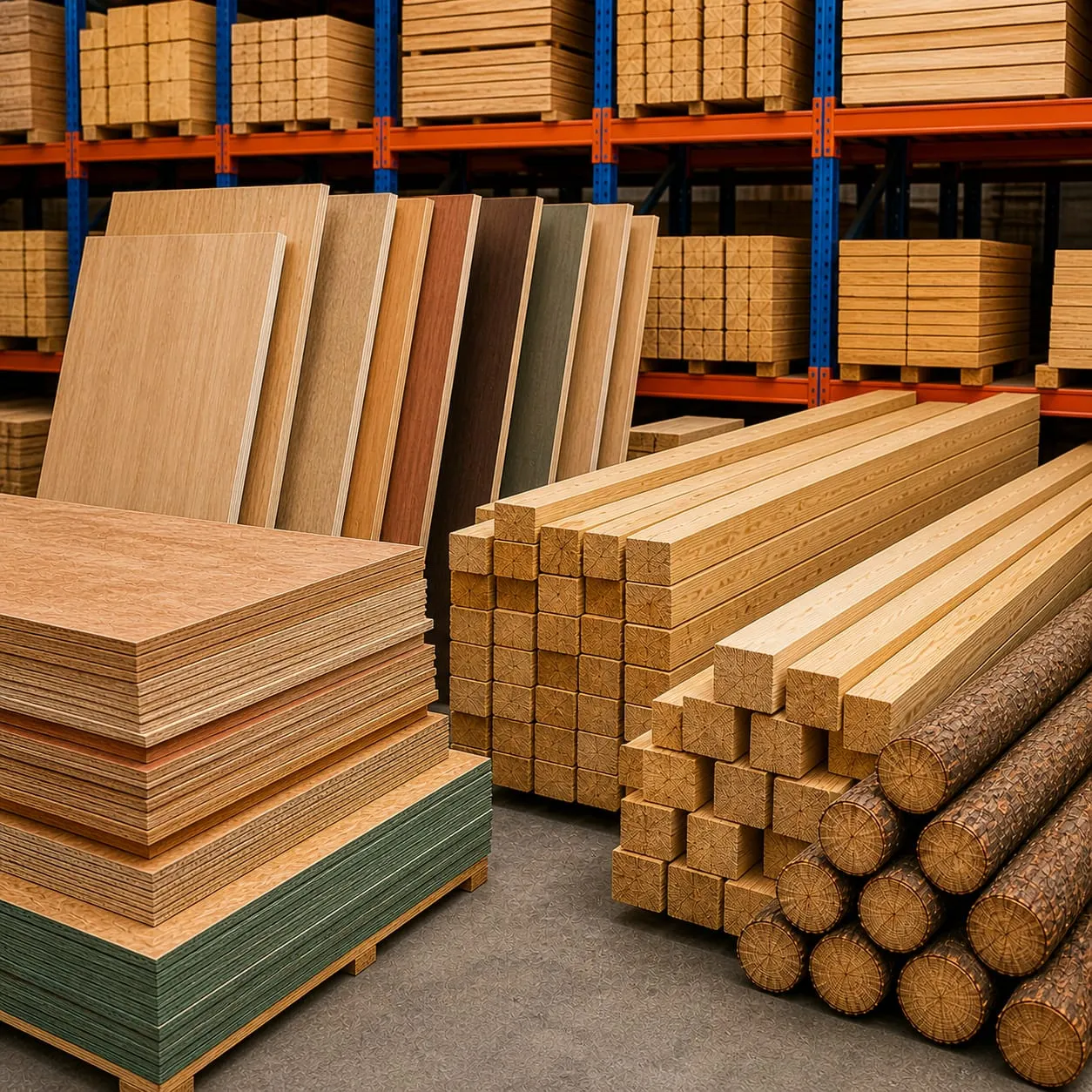 Plywood, Wood & Timber