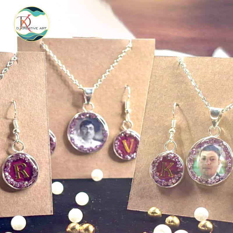 Customized Pendant & Earrings Set