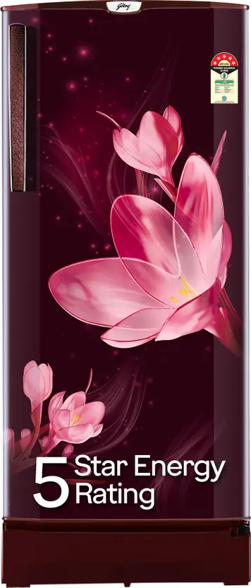 Godrej 190 L 3 Star Inverter Direct-Cool Single Door Refrigerator (RD EDGE 205C 33 TAI GL WN , Glass Wine)