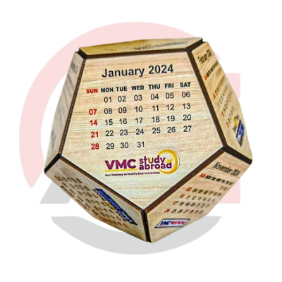 MDF Hexagonal Desk Calendar