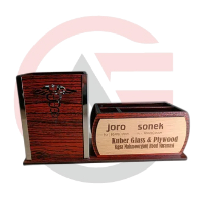 Customizable MDF Pen Stand With Card Holder