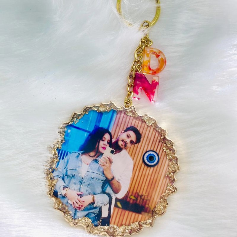 Personalized Couple Resin Keychain