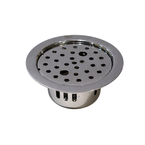 Round Lock Bidding Floor Jali Plain with  ACC Glossy SS304