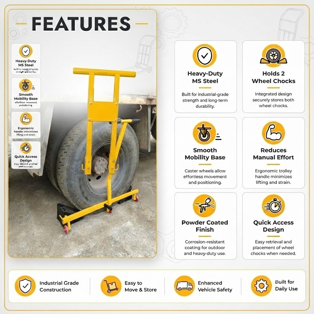 Wheel Chock Trolley Stand
